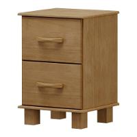 Mesa De Cabeceira Madeira Maciça 2 Gavetas 42 Cm 1137 Freijo Milani Store Freijo - 1