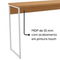 Mesa Bancada Alta Gourmet 136x91 Li043 Canela Branco Kpb Canela Branco