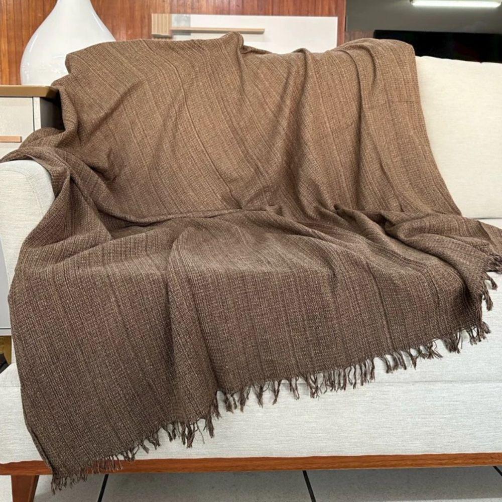 Manta Para Sofá E Cama King 3,00x1,80 Capa Protetor De Sofa Grande Gigante 2 E 3 Lugares Terracota 01 King Marrom Me - 1