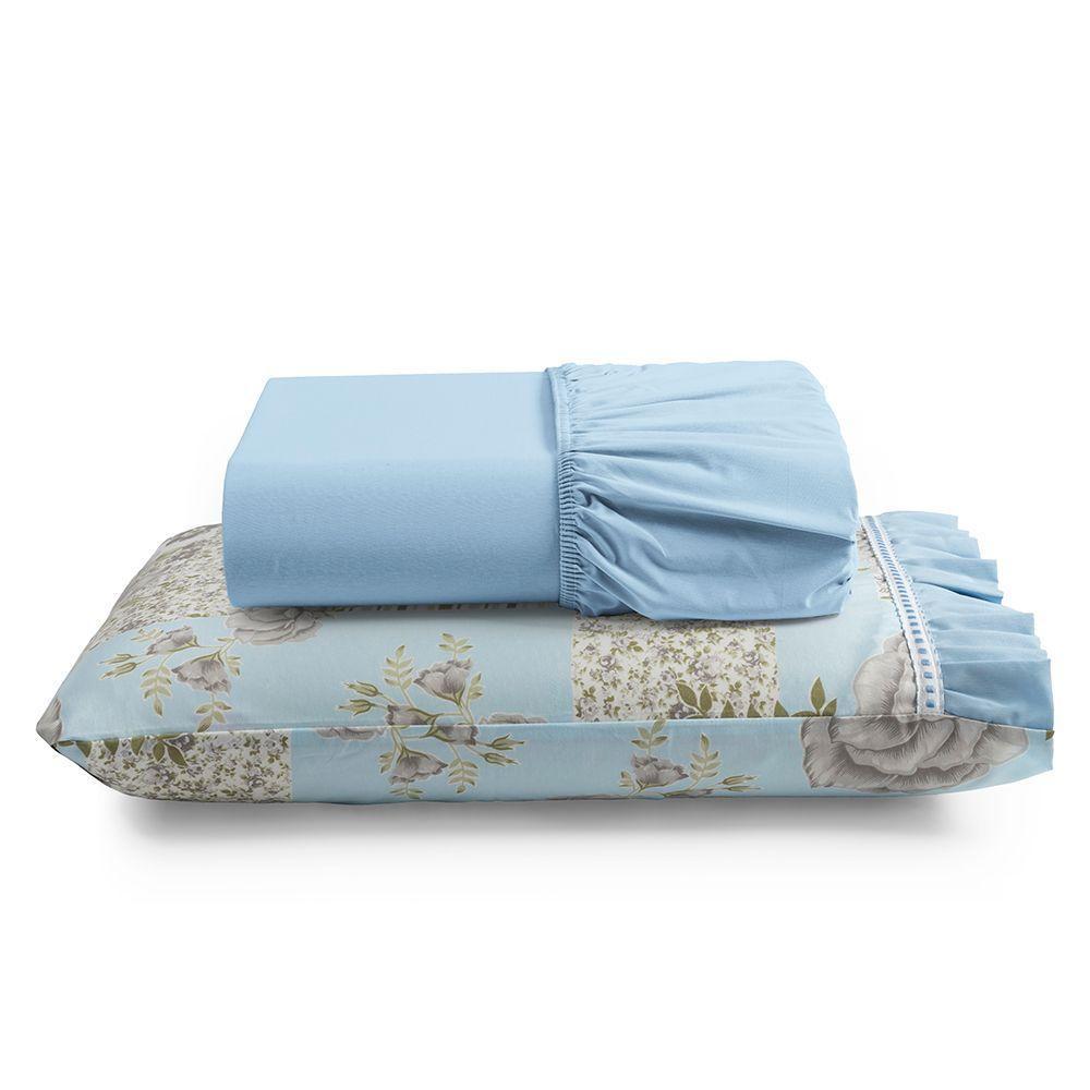 Kit Jogo De Cama Lençol Solteiro Minuano 2 Peças Com 4 Unidades - 100% Algodão - 2