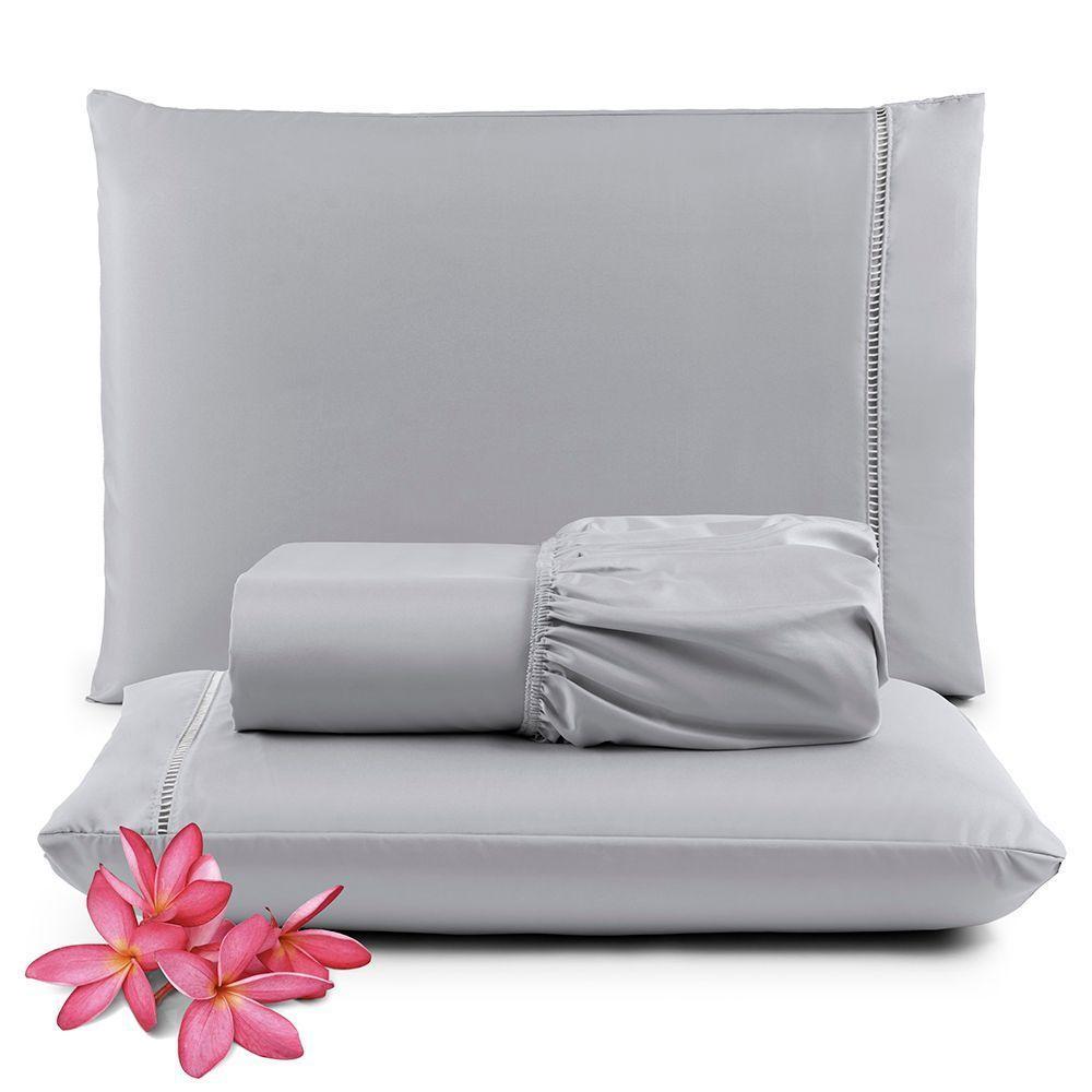 Kit Jogo De Cama Lençol Queen Pratik 3 Peças Com 4 Un. Cores 1 - 100% Poliéster - 3