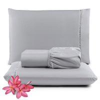 Kit Jogo De Cama Lençol Queen Pratik 3 Peças Com 4 Un. Cores 1 - 100% Poliéster - 3