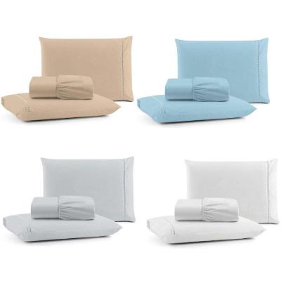 Kit Jogo De Cama Lençol Mirante Casal 3 Peças Com 4 Un. Cores 2 - 100% Algodão