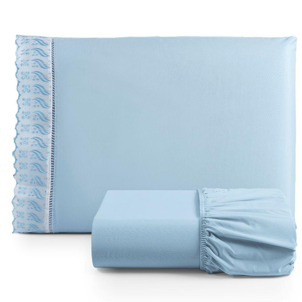 Kit Jogo De Cama Lençol Lese Solteiro 2 Peças Com 4 Un. Cores 1 - 100% Algodão - 2