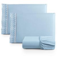 Kit Jogo De Cama Lençol Lese King 3 Peças Com 4 Un. Cores 1 - 100% Algodão