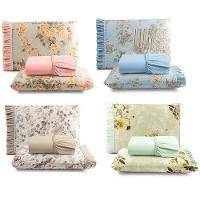 Kit Jogo De Cama Lençol Casal Minuano 3 Peças Com 4 Unidades - 100% Algodão - 1