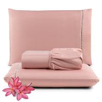 Kit Jogo De Cama Lençol Casal Pratik 3 Peças Com 4 Un. Cores 2 - 100% Poliéster