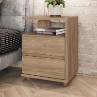 Kit 2 Mesas De Cabeceira 2 Gavetas 48 Cm Campeche Jequitiba Henn Jequitiba - 3