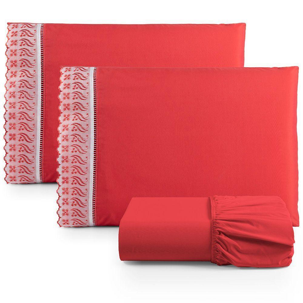 Kit Jogo De Cama Lençol Lese Queen 2 Peças Com 4 Un. Cores 2 - 100% Algodão - 5