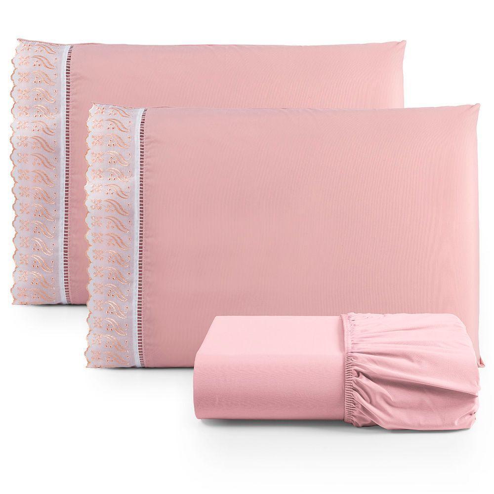 Kit Jogo De Cama Lençol Lese Queen 2 Peças Com 4 Un. Cores 2 - 100% Algodão - 3