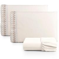 Kit Jogo De Cama Lençol Lese Queen 2 Peças Com 4 Un. Cores 2 - 100% Algodão