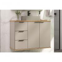 Gabinete Com Cuba Aqua 76cm Estilare Gab4002 Nude/carvalho - 1