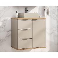 Gabinete Com Cuba Aqua 56,7cm Estilare Gab4001 Nude/carvalho - 1