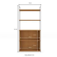 Estante Alta Flex 2 Portas 151x33 Cm Li041 Canela Branco Kpb Canela Branco - 3