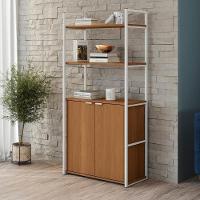 Estante Alta Flex 2 Portas 151x33 Cm Li041 Canela Branco Kpb Canela Branco - 6