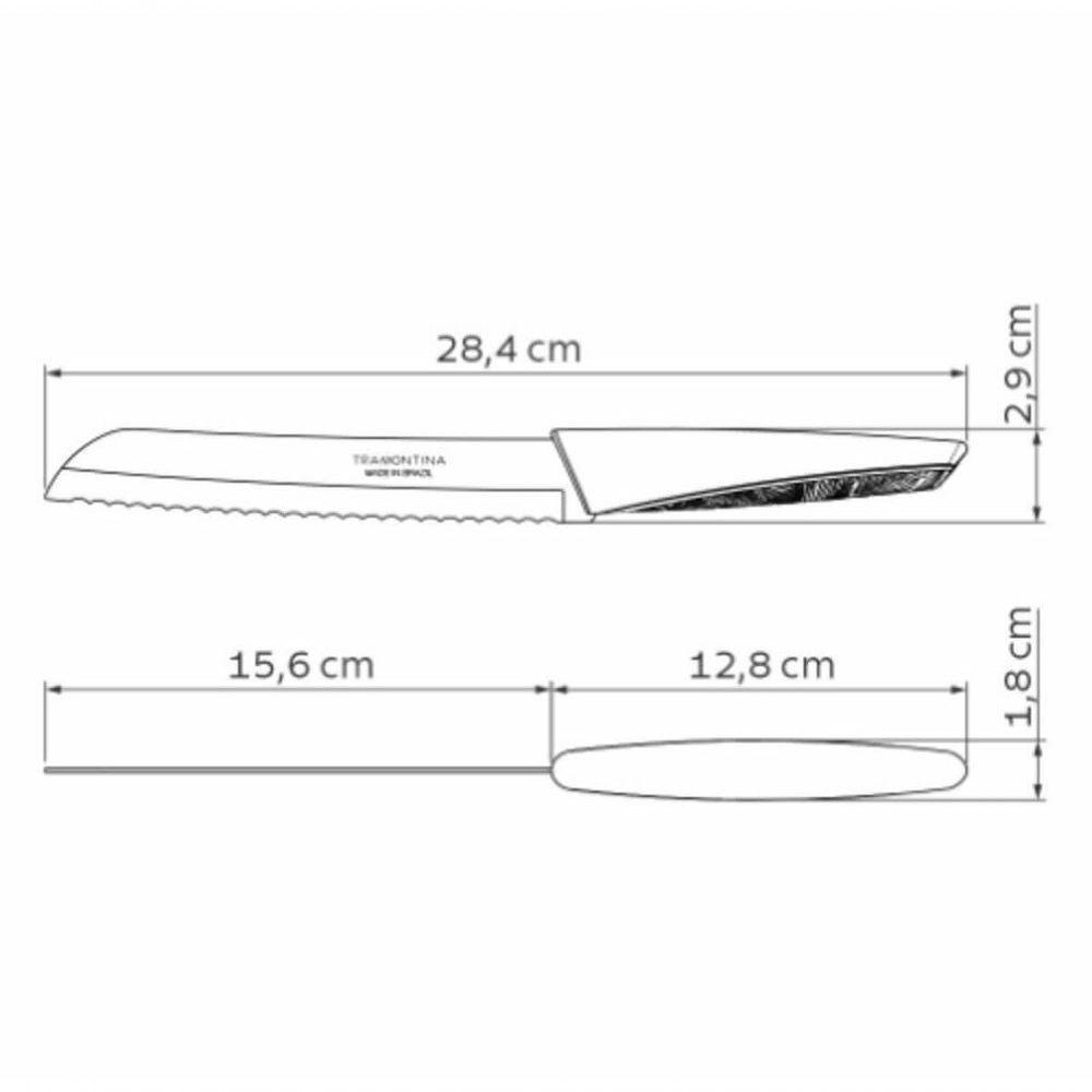 Faca Para Pão Tramontina Lyf 7 Verde Natureza - 3
