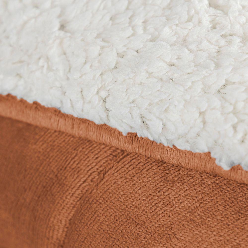 Edredom Versatil King Dupla Face Sherpa Toque Lã Carneiro - Apricot - 100% Poliéster - 3