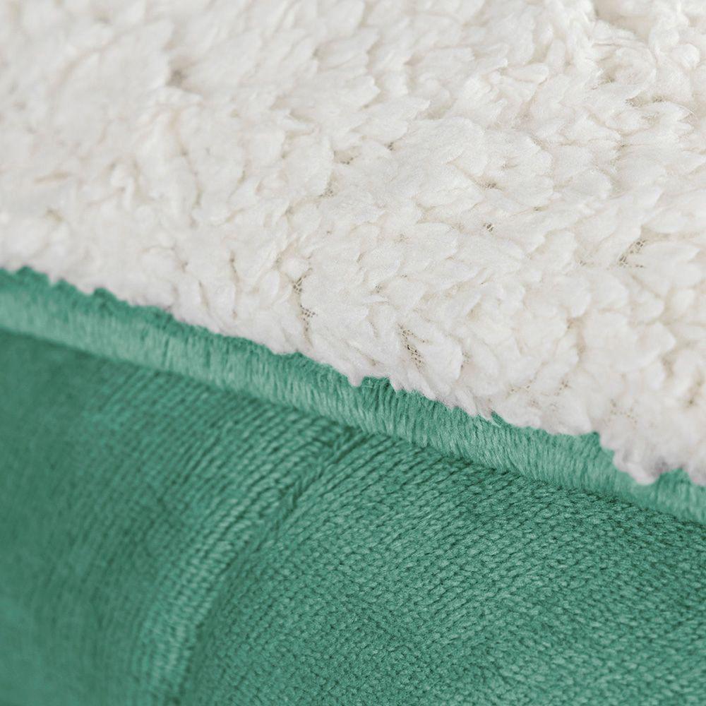 Edredom Versatil Queen Dupla Face Sherpa Toque Lã Carneiro - Alecrim - 100% Poliéster - 3