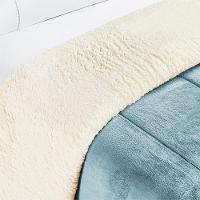 Edredom Versatil King Dupla Face Sherpa - Azul Quartzo - 100% Poliéster - 5