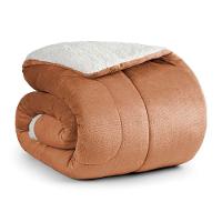 Edredom Coberdrom Insinuante King Sherpa Toque Lã Carneiro - Apricot - 100% Poliéster - 2