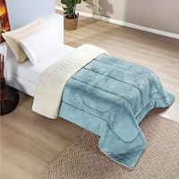 Edredom Coberdrom Insinuante Queen Sherpa - Azul Quartzo - 100% Poliéster - 3
