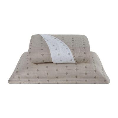 Cobre Leito 2 Peças Solteiro Percal 200 Fios Decor 100% Poliéster - Avelã