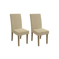 Cadeira Sala De Jantar 2cad131 Kit 2 Un Canela-boucle Bege - Kappesberg - 1