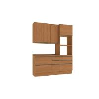 Kit De Cozinha Completa 4 Peças Maxxi (1aéreo+1balcão+1torrequente+1complemento) C4p162 Canela - Kappesberg - 5