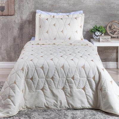 Cobre Leito 2 Peças Solteiro Percal 180 Fios Berlim 60% Algodão 40% Poliéster - Palha