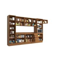 Kit Cozinha Modulada 9 Peças Ciela (3aéreos+2balcões+1paneleiro+1torrequente+2complementos) C9p64 Canela-kappesberg