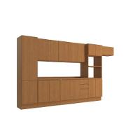 Kit Cozinha Modulada 9 Peças Ciela (3aéreos+2balcões+1paneleiro+1torrequente+2complementos) C9p64 Canela-kappesberg - 5