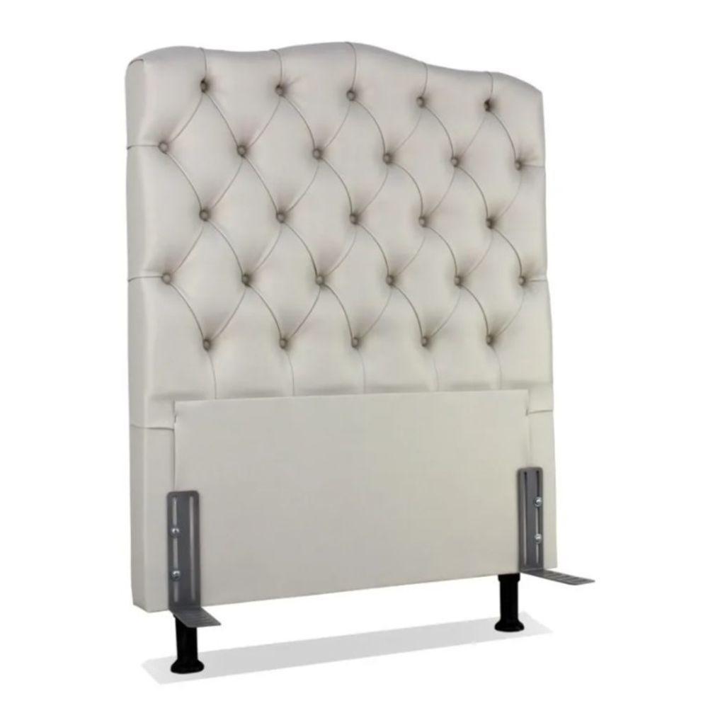 Cabeceira Solteiro 88 - Bello Box - Dunas Sintético Bege - 1