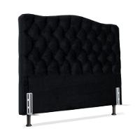 Cabeceira King 193 - Bello Box - Dunas Suede Preto - 1