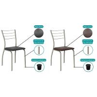 Kit 6 Cadeiras Sala Jantar 1700 6 Un Preto- Courano Preto - Carraro - 3