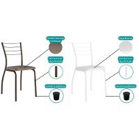 Kit 6 Cadeiras Sala Jantar 1700 6 Un Preto- Courano Preto - Carraro