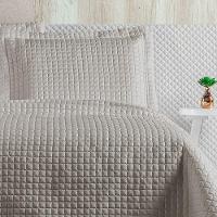 Cobre Leito 3 Peças Queen Percal 200 Fios Plata 100% Poliéster - Bege - 3