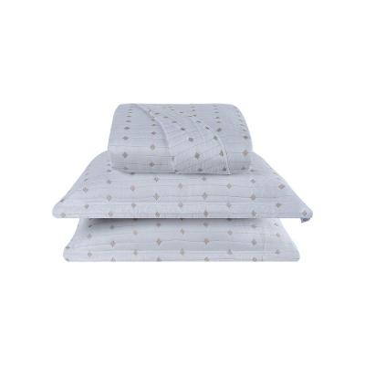 Cobre Leito 3 Peças King Percal 200 Fios Decor 100% Poliéster - Branco