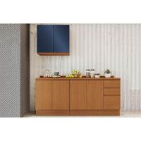 Cozinha Modulada Completa Ciela 5 Peças (1aéreo+2balcões+2complementos) C5p118 Canela-azul Profundo - Kappesberg - 1