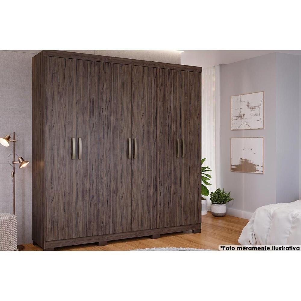Guarda Roupa 6 Portas E 3 Gavetas Clara Cinamomo - Panan - 3