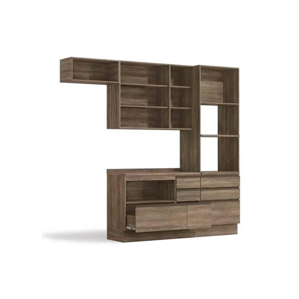 Cozinha Modulada Kappesberg Maxxi 5 Peças (2aéreo+1balcão+1paneleiro+1complemento) C5p23 Nogal-kappesberg - 4