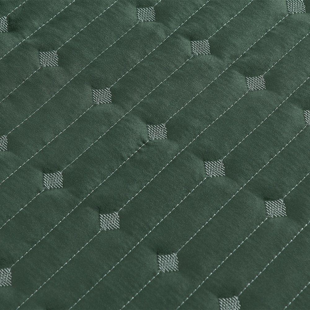 Cobre Leito 2 Peças Solteiro Percal 200 Fios Decor 100% Poliéster - Verde - 4