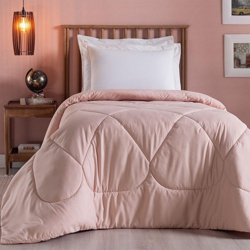 Edredom 1 Peça Solteiro Percal 200 Fios Unique 100% Poliéster - Rosê - 2