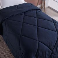 Edredom 1 Peça Solteiro Percal 200 Fios Unique 100% Poliéster - Azul Marinho - 3