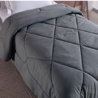 Edredom 1 Peça Solteiro Percal 200 Fios Unique 100% Poliéster - Grafite - 4