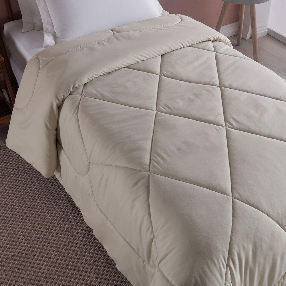 Edredom 1 Peça Solteiro Percal 200 Fios Unique 100% Poliéster - Avelã - 4