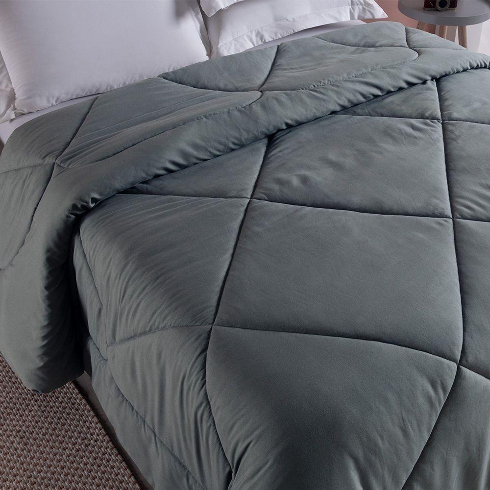 Edredom 1 Peça Queen Percal 200 Fios Unique 100% Poliéster - Grafite - 4