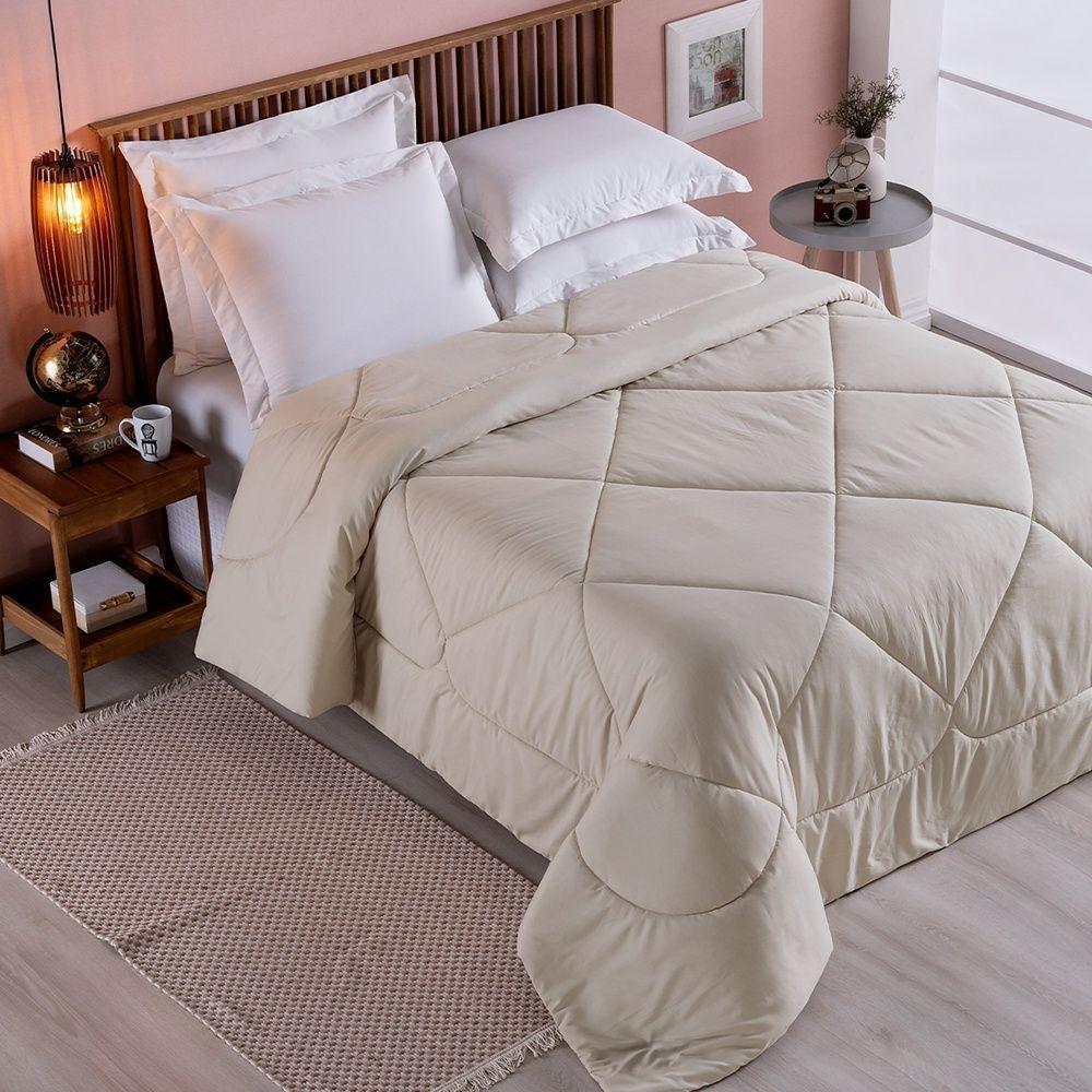 Edredom 1 Peça Queen Percal 200 Fios Unique 100% Poliéster - Avelã - 3