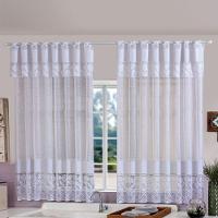 Cortina De Cozinha Bella Janela Renda Com Bandô 2,20m X 1,25m 100% Poliéster - Branca - 1