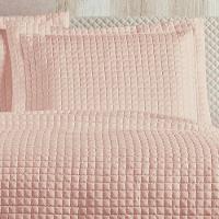 Cobre Leito 3 Peças Queen Percal 200 Fios Plata 100% Poliéster - Rosa Claro - 3