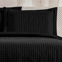 Cobre Leito 3 Peças Queen Percal 200 Fios Plata 100% Poliéster - Preto - 2